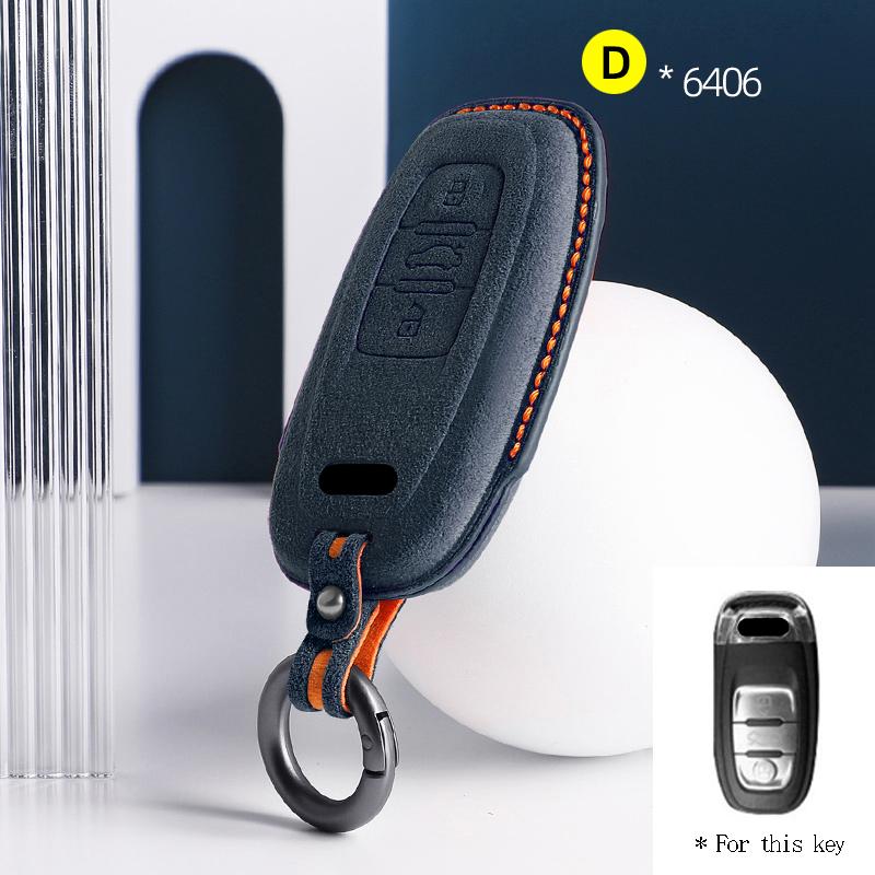 Чехол для ключа автомобиля Брелок для A6 A4 A5 A7 A8 C8 Q8 8S 8W Q7 B9 4M S5 S4 S7 D5 TT TTS TFSI E-Tron Замшевый Чехол-оболочка для пульта ключа автомобиля
