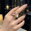 Oil Dripping Butterfly Ring Elegant Finger Jewelry Sweet Opening Finger Ring  Ladies Jewelry