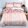 Pink Roses Decoration 3D Printed Duvet Cover Luxury Beautiful Elegant Style Bedding Set Soft Comfortable Quilt Cover Pillowcase