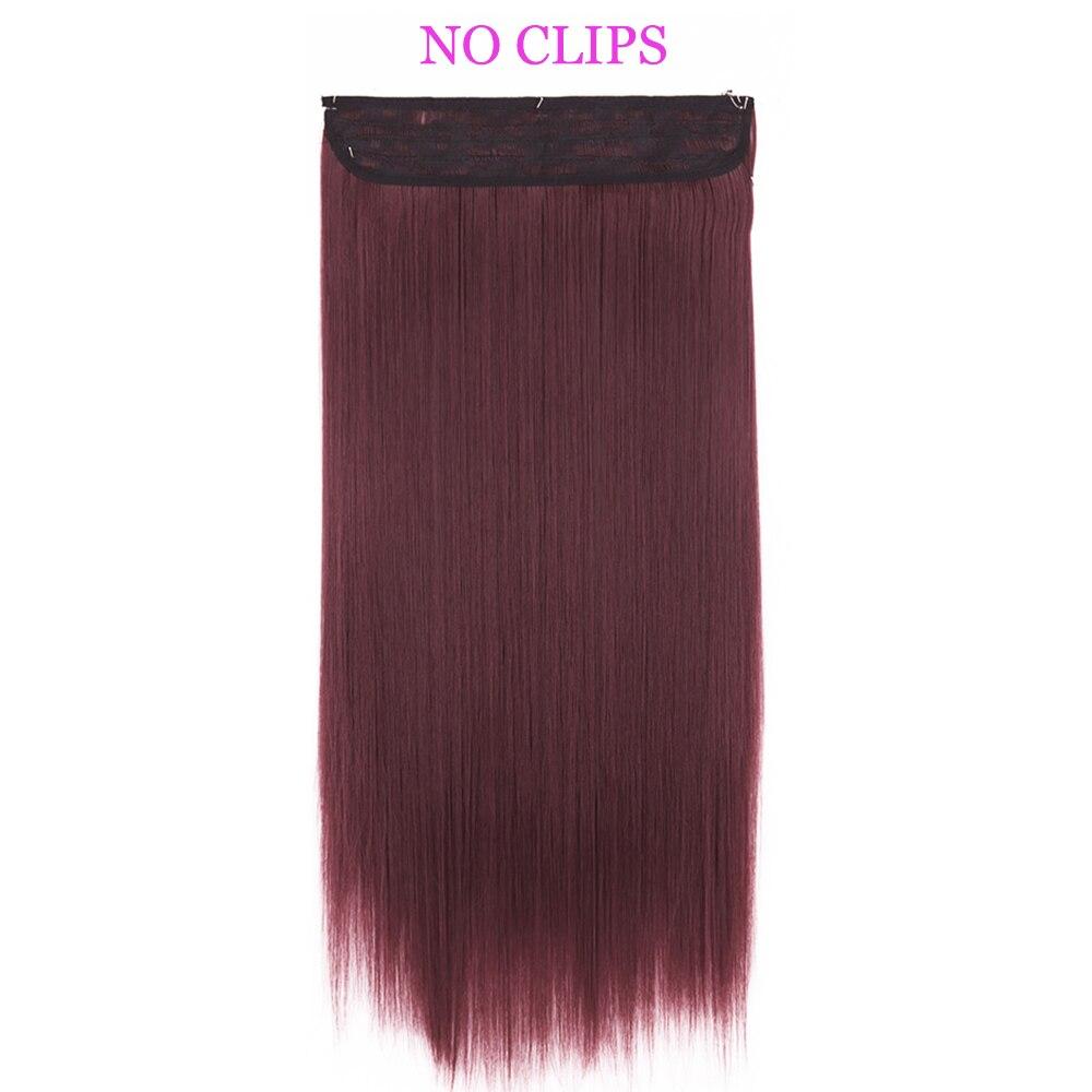 MISS WIG Синтетические волосы для наращивания без зажимов Искусственные волосы Блондинка Коричневый Черный Омбре Фиолетовый Прямая накладная прическа