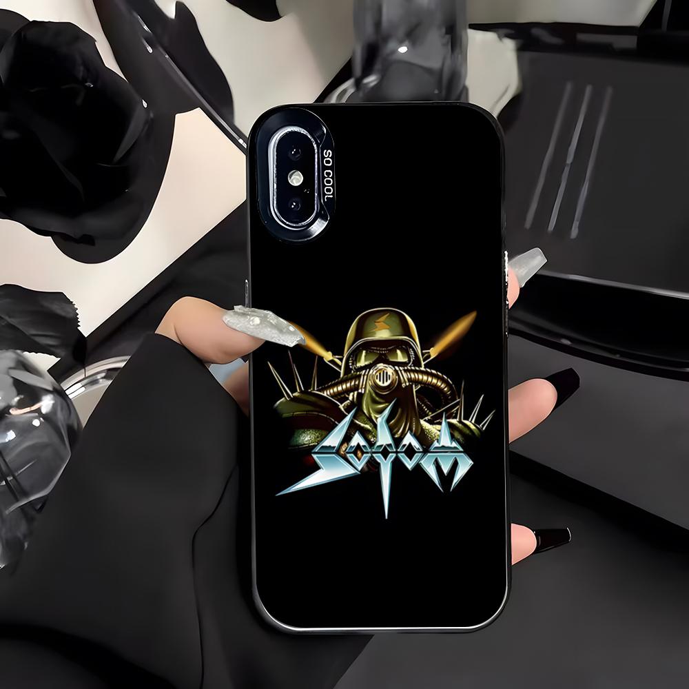 Чехол для телефона Heavy Rock Band-S-Sodoms для IPhone 17 Air 16 E 15 14 Plus 13 12 11 Pro Max Цветной Серебристый Чехол