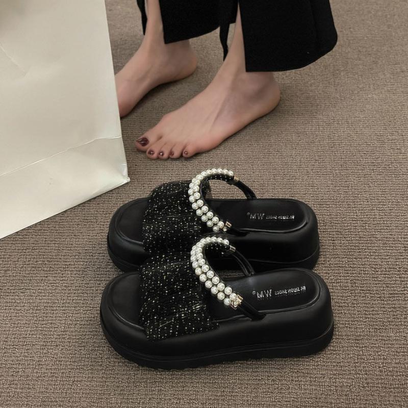 Женские сандалии, летние, новые, сетчатые, на танкетке, модные, на толстой подошве, пляжные, повседневные, женские сандалии, тапочки, Zapatillas Mujer