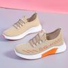 New Fly-Knit Sneakers Women's Spring, Summer and Autumn Soft Bottom Breathable Mesh Running Shoes Fashionable All-Matching Coconut Shoes