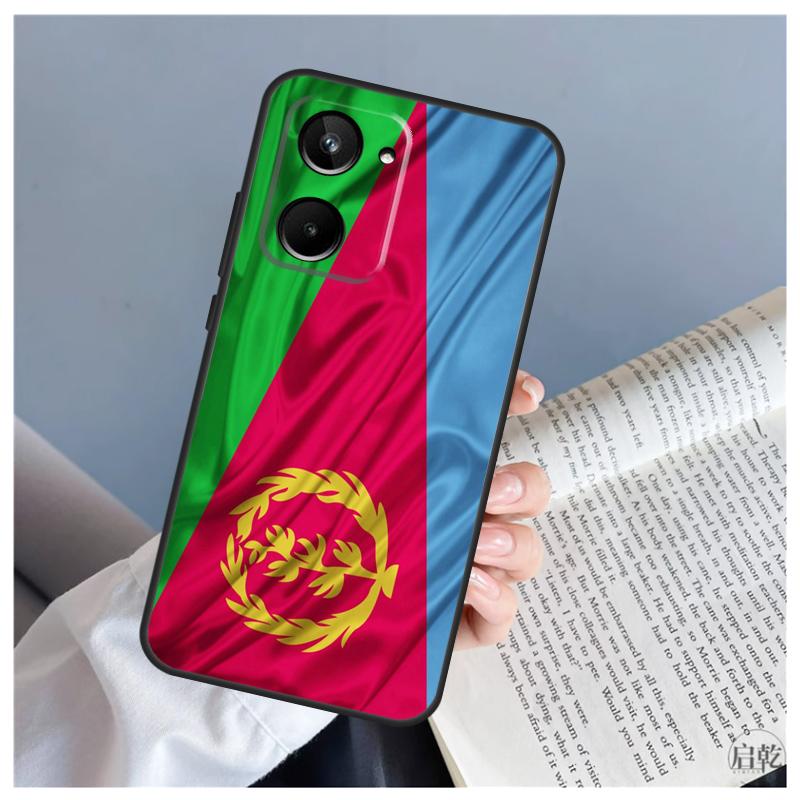 Eritrea Flag For Realme C61 C63 C71 C55 C67 C51 C75 C65 C53 C35 11 12 13 14 Pro Plus GT6 GT7 15 Pro Case