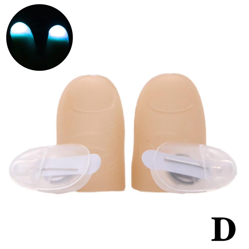 1 пара креативных волшебных лампочек для большого пальца, красные легкие пальцы, 2 красных светящихся реквизита, трюк, светодиодный реквизит, Magic Thum W4V9