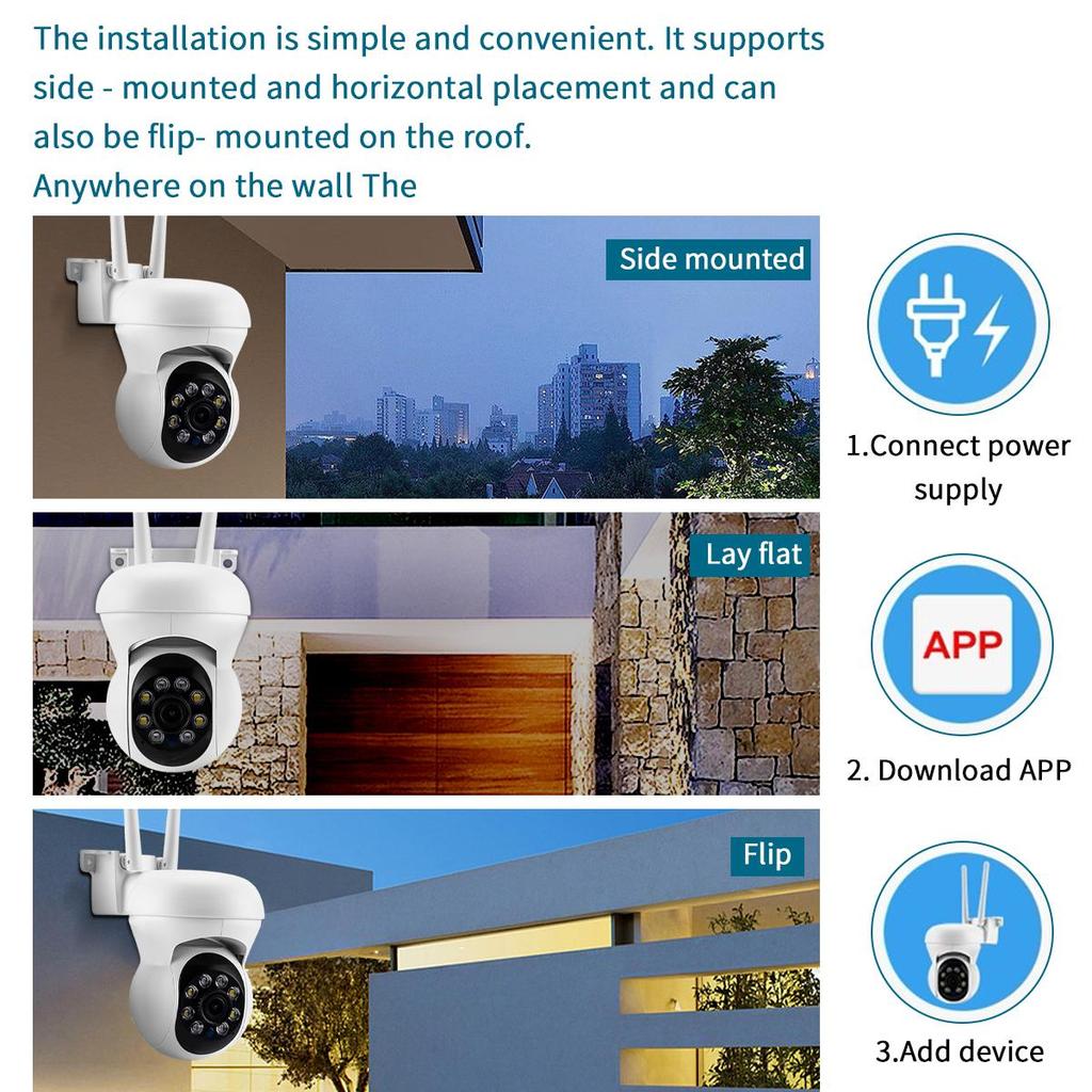 Камера видеонаблюдения HD 1080P WiFi с полноцветным ночным видением и отслеживанием людей
