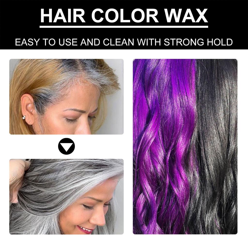 Disposable Hair Dye Styling Hair Mud Gray White Color Dye Wax Natural Long-Lasting Easy To Dye Easy To Rinse Fast Dye Wax