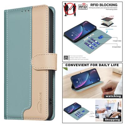 Защитный чехол-книжка с защитой от RFID для Redmi Note 13 Pro Plus 12 Turbo 12S 11 11E 10 10S 10T 9 9S, кожаный держатель для карт