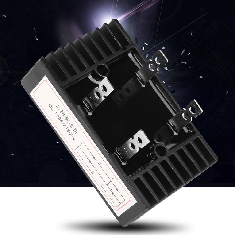 Мостовой выпрямитель 100A 1600V - высокомощный 2-фазный диод, черный - 1 шт. для эффективного преобразования энергии