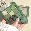 9 Shade Eyeshadow Palette Features Matte,and S Grass-green Tones. Perfect for Festive Occasions and Parties.
