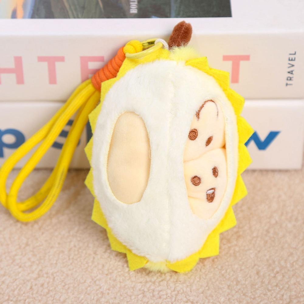 Simulation Durian Fruit Shape Plush Toy PP Cotton Fruit Durian Plush Keyring Boys and Girls