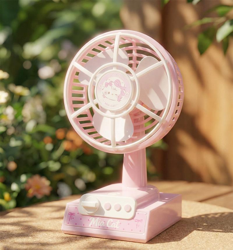 Compact USB Rechargeable Silent Penguin Fan for Dorms