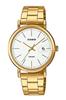 Кварцевые часы с белым циферблатом и золотым металлическим ремешком Overseas Model [Casio] женские LTP-E175G-7EV [Товар]