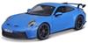 Масштабная модель Porsche 911 GT3 2022 года, литая модель спортивного автомобиля, совместимая с миниатюрой - 1/18 (синий)