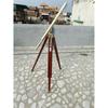 Nautical Handmade Brass Telescope with Wooden Adjustable Tripod Stand | Shiny Brass Finish Vintage Interior Accent Home & Office Decor