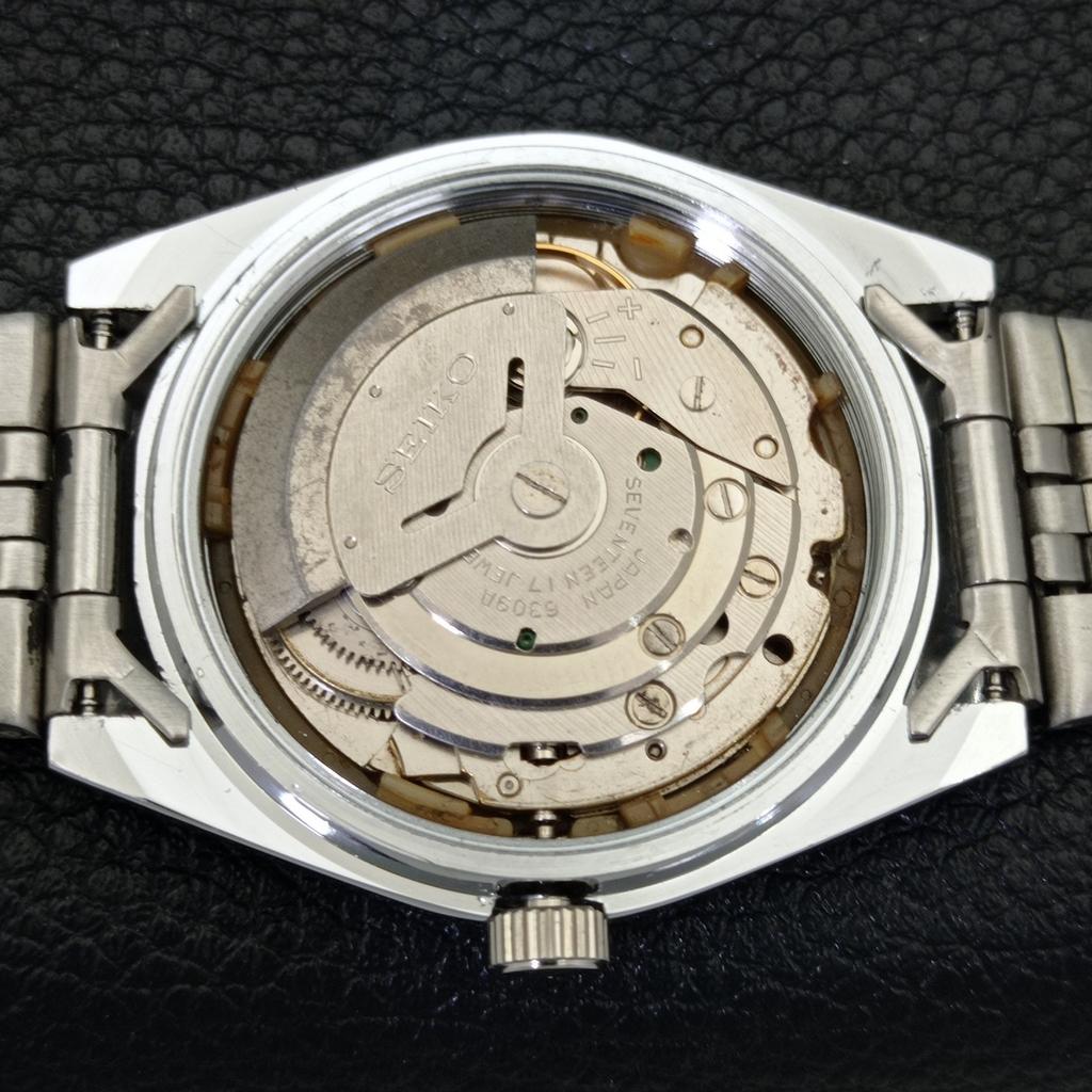 VINTAGE SEIKO 5 AUTOMATIC REFURBISHED JAPAN MENS BLUE COLOR DIAL WATCH A440637-9 Sk-a440637-1