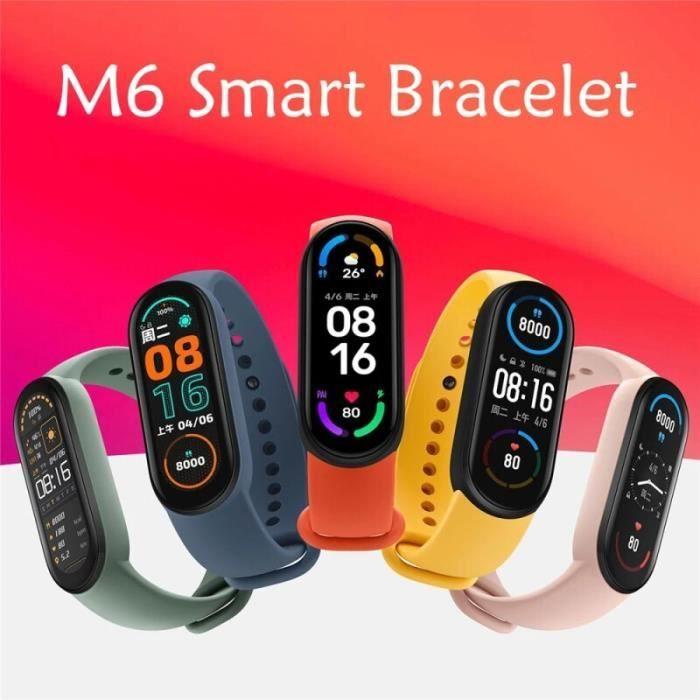 Montre connectée M6 pour hommes et femmes, moniteur de fréquence cardiaque, de pression artérielle, d'activité physiq 02 -WGHY4769