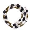 Natural Black Onyx Labradorite Crystal Gemstone Smooth Beads Necklace 17" UB4715 UB-4715