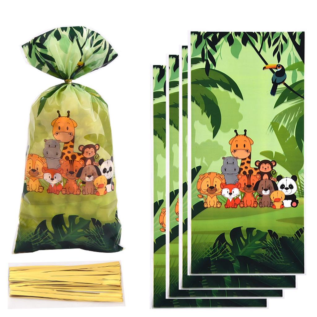 Forest Zoo Pattern Opp Flat Pocket Small Fresh Animal Series