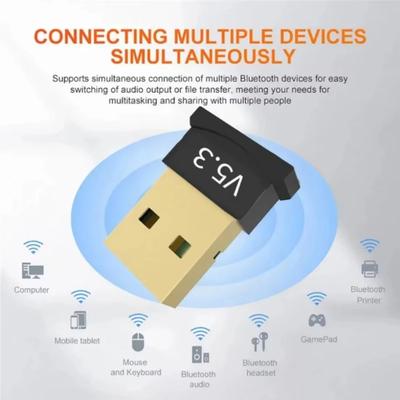 USB Bluetooth 5 3 Адаптер Беспроводной Донгл Для ПК Ноутбука Динамика Аудиоприемник USB Передатчик Совместимый с 5 1 Устройствами