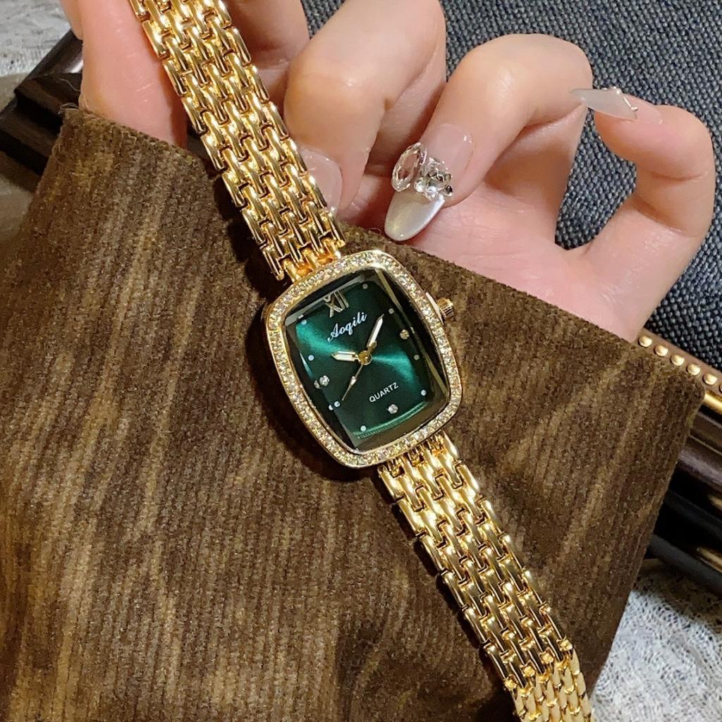 Square Medieval Watch Women's Simple Niche Light Luxury Gold Chain Quartz Watch Brand Retro Watch