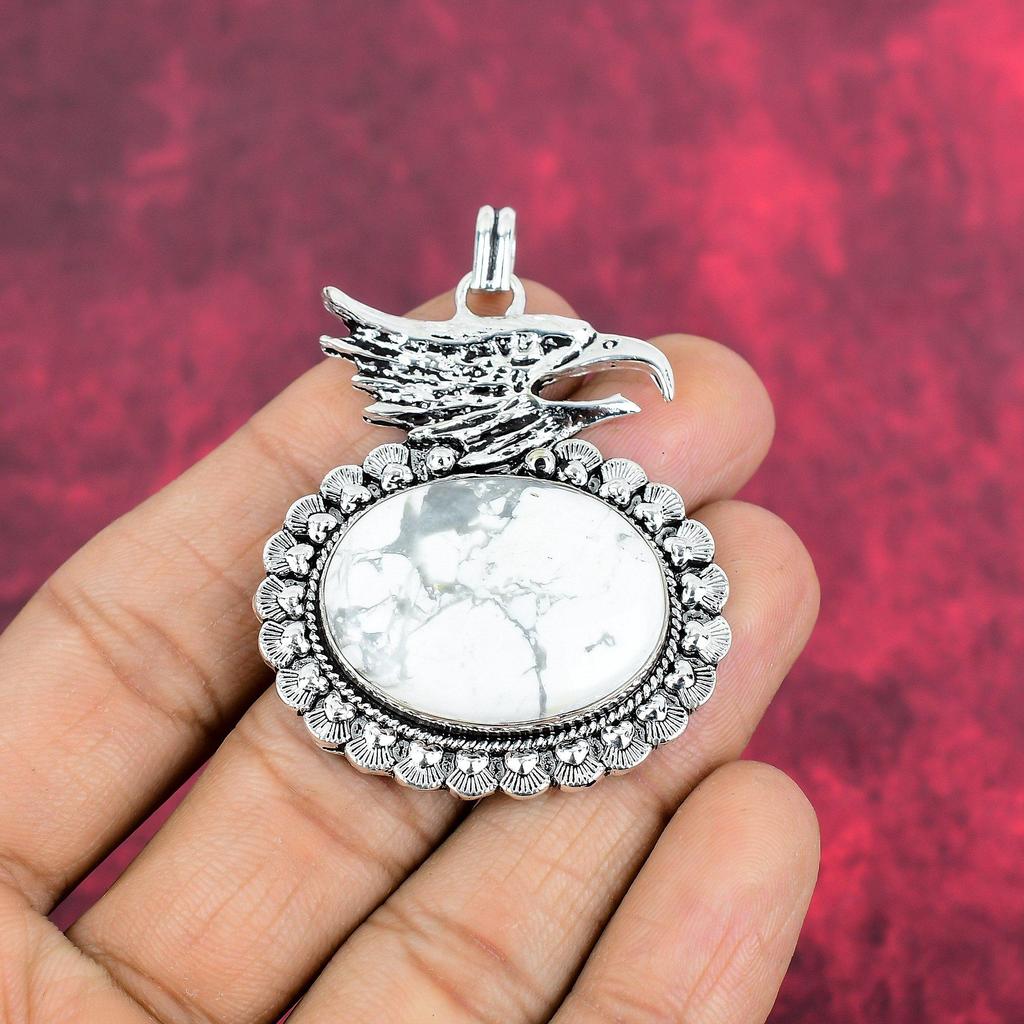 Подвеска из хаулита, ювелирные изделия из цельного серебра 925 пробы с драгоценными камнями, подвеска ручной работы, на День благодарения