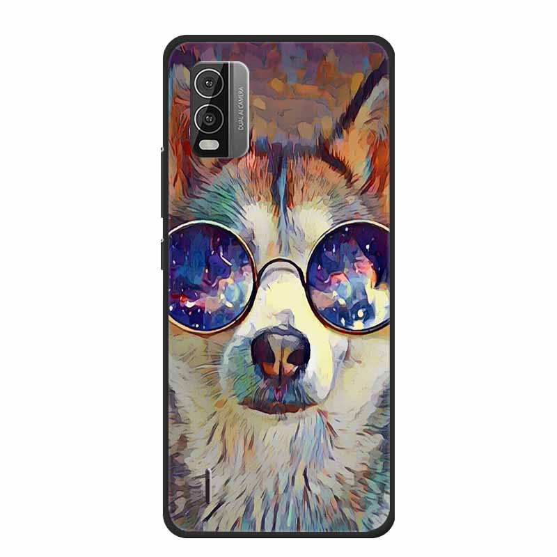 Для Nokia C110 C210 C300 Чехол Мягкий черный Силиконовый Бампер TPU Телефон Волк Кот Цветок ЧехолS Для C110 210 300 Ударопрочный Бампер TPU