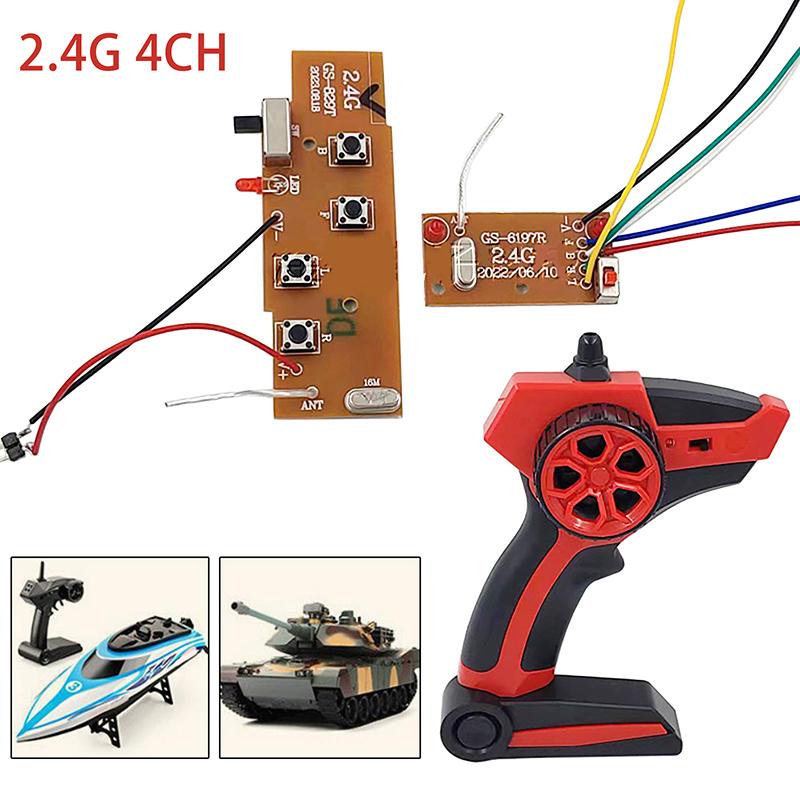 1 комплект DIY лодка с дистанционным управлением, автомобиль, танк, передатчик и плата приемника 2,4 ГГц 4 канала для корабля, радиоуправляемого автомобиля, транспортных средств