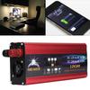 Высокочувствительный инвертор, нержавеющий, 6000 Вт, 12 В/24 В, красный адаптер преобразователя мощности для