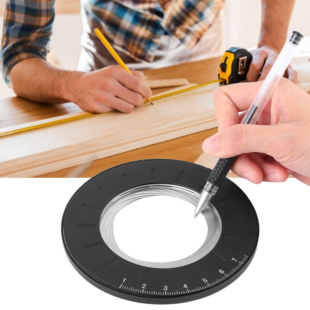 Round Circle Template Ruler Maker Tool Adjustable Measurement for Woodworking Drafting Drawing