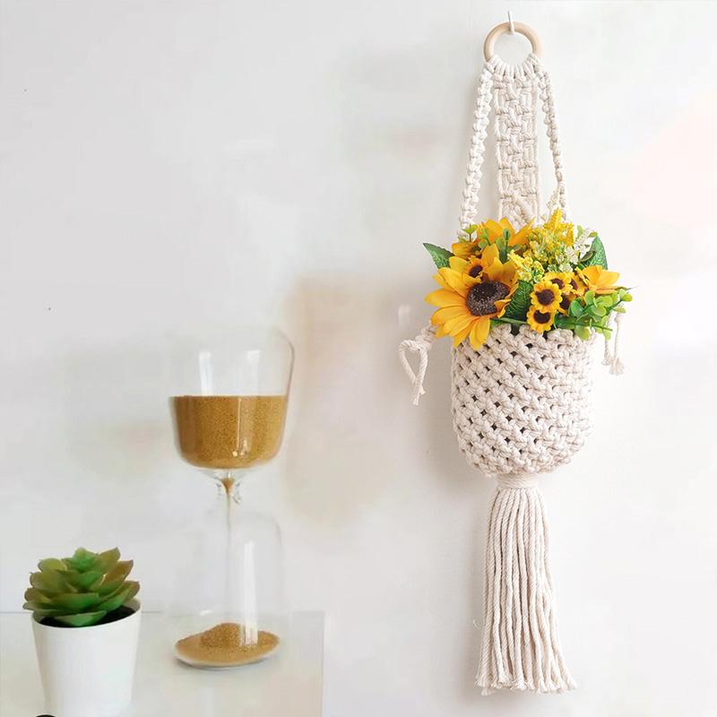 1 шт. сетка для растений, мешок, кашпо, сделай сам, ручное плетение, бохо, макраме, домашний декор, настенное украшение