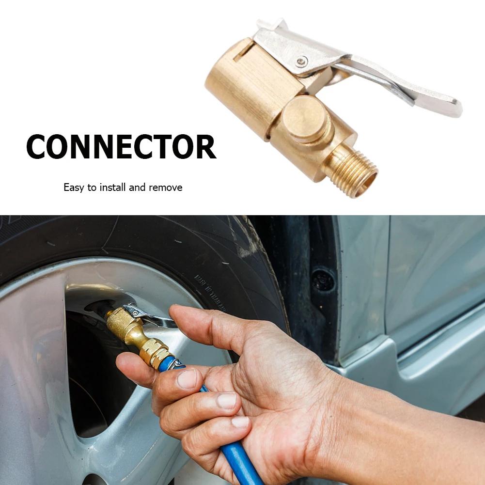 Насос-инфлятор Соединитель клапана Спущенный Зажимной адаптер Латунь Шина Колесо Шина Пневмопатрон Клапан колеса Шины Надувная помпа Насадка