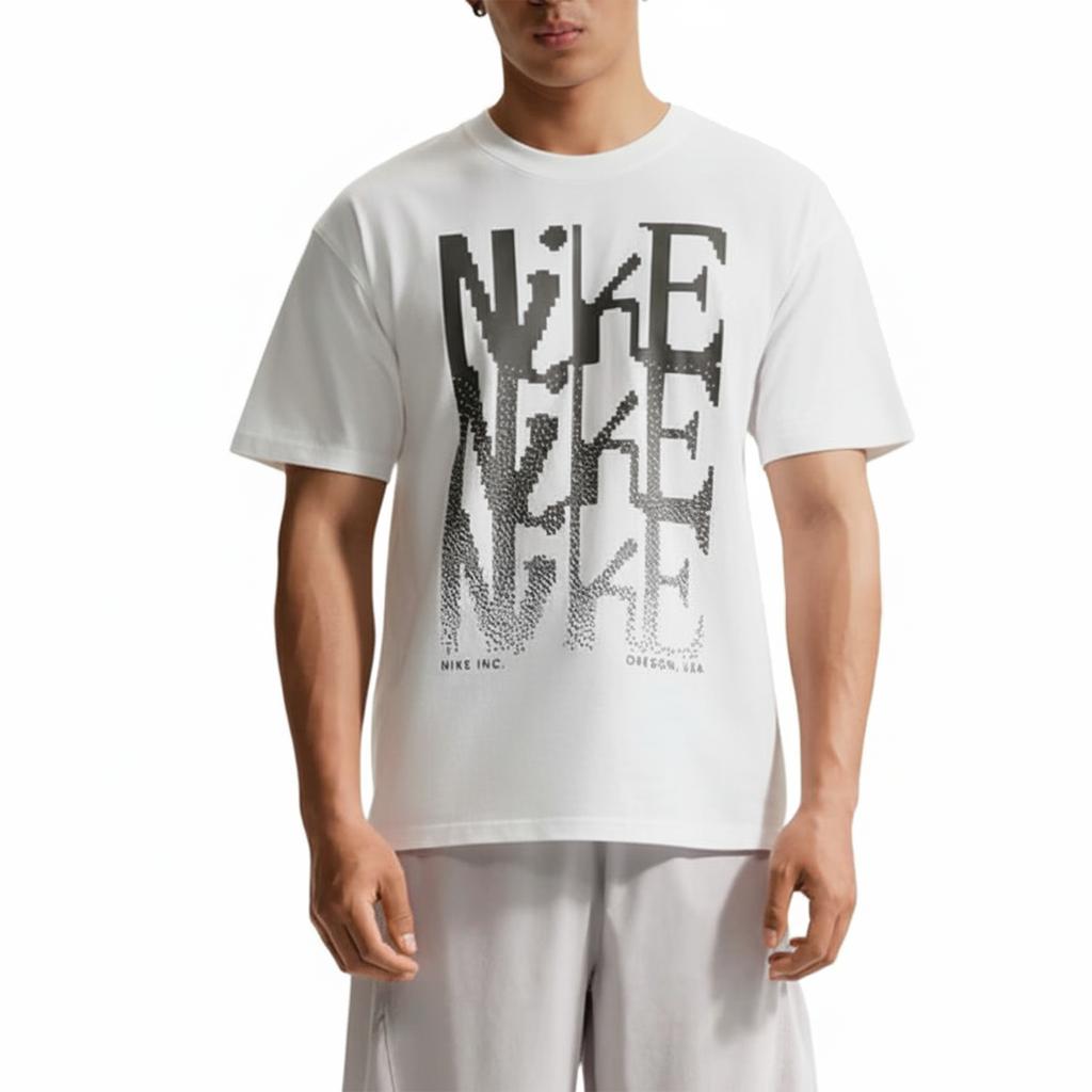 Nike Мужские белые футболки для бега, средняя посадка, IH1362-100
