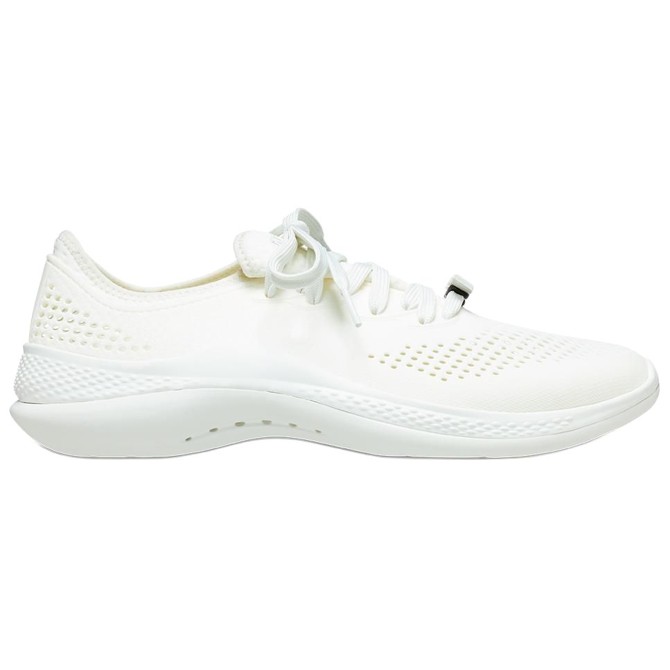 Crocs Literide Круглый носок На шнуровке Модные Повседневные Низкие кеды Мужские кроссовки Белый 206715-1CV