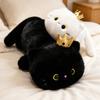 40 см Милый Черный Кот с Короной Плюшевые Игрушки Каваи Большая Подушка для Обнимания Подушка В Инстаграм Черный Кот Плюшевая Игрушка Кукла Для Мальчиков Девочек Подарки на День Рождения