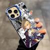 Крутой аниме чехол S-Saber для IPhone 17 16 15 14 13 12 11 Plus Pro Max, разноцветный, лазерный, с эффектом Авроры, противоударный, Funda Cover