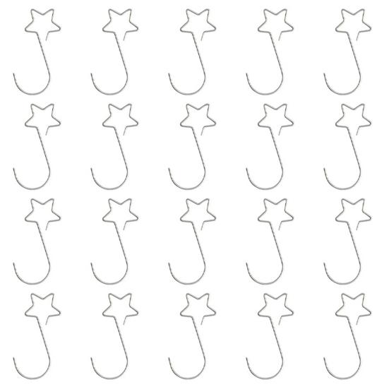 20 шт., крючки для рождественских украшений, универсальные изысканные подвесные крючки в форме звезды для праздничного украшения