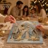 Handmade Religious Crafts Nativity Faux Pearl Art Kit, Holy Family Painting DIY Spiritual Wall Display 3D Craft Set for Adults, Home Christmas