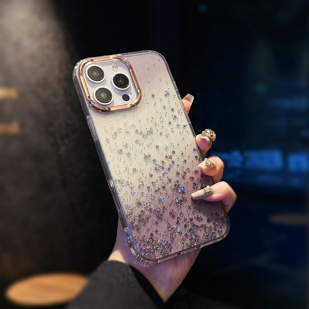 Серия Brilliant Подходит для чехла для мобильного телефона Apple 16 IPhone 15 Promax Звездное небо Градиент Блестящая пудра 14 Полная защита Противоударный