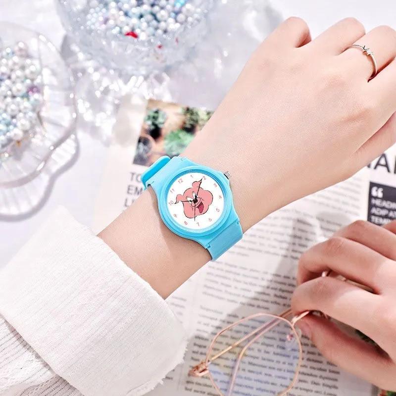 Children Digital Watch With Night Light Waterproof Silicone Strap For Students