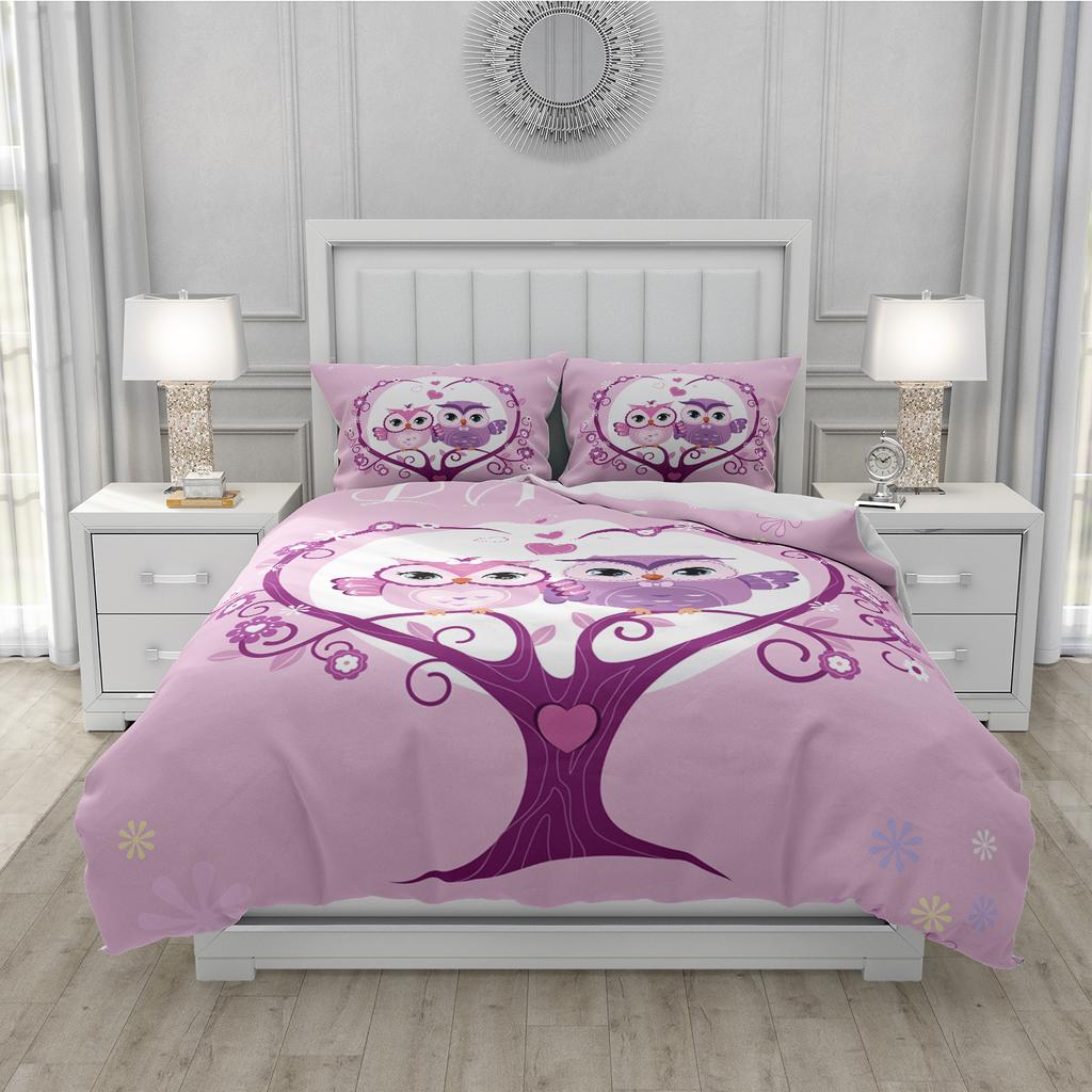 3D Printed Cartoon Style Duvet Cover Kit Ultra-fine Fiber Pillowcase 2024 New Wholesale Cute And Comfortable Animal Kit