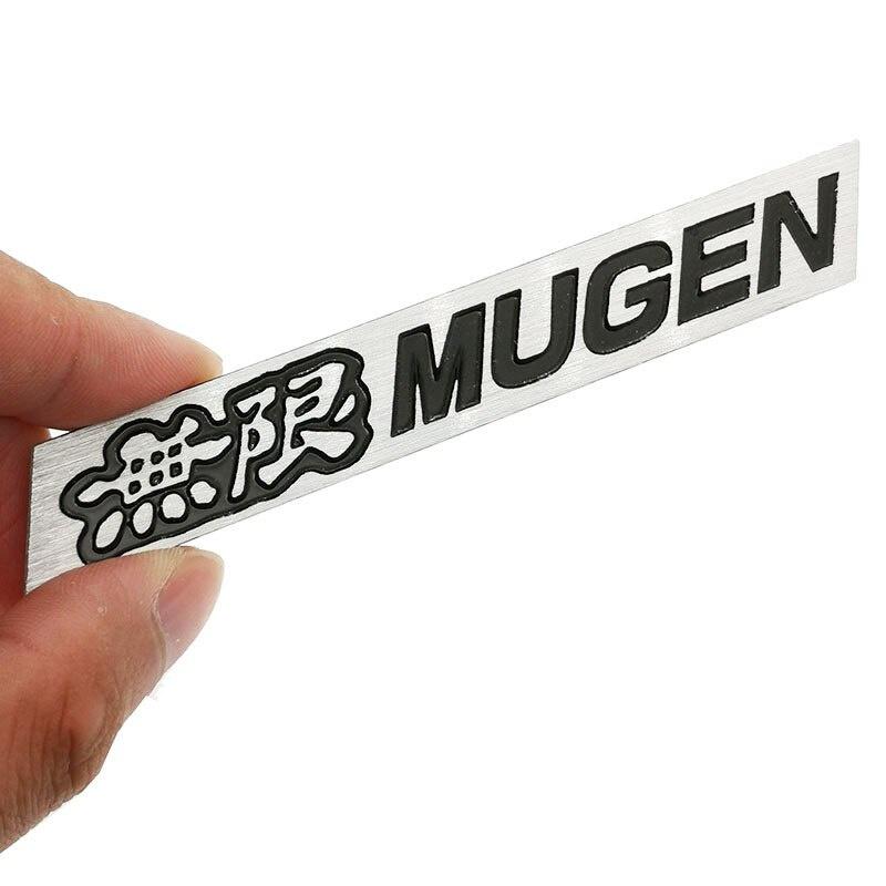 1Pcs 3D Aluminum Mugen Emblem Chrome Logo Rear Badge Car Trunk Sticker Car Styling Fit For Civic Accord CRV