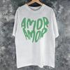 Amor Amor K Studio Женская футболка с графическим принтом для женской и унисекс одежды Хлопковая футболка