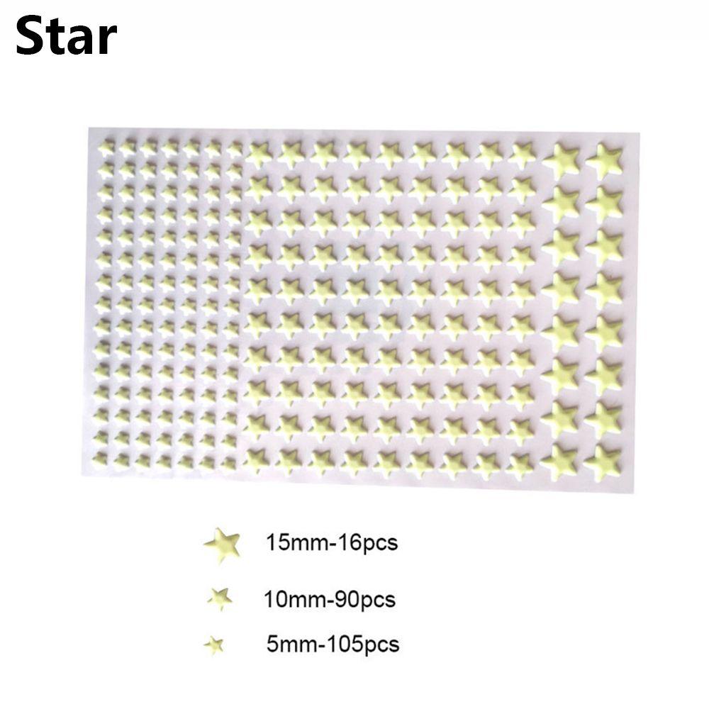 Wall Art Bedroom Ornament Fluorescent Wall Sticker Luminous Stars Dots Bubble Decal Glow In Dark