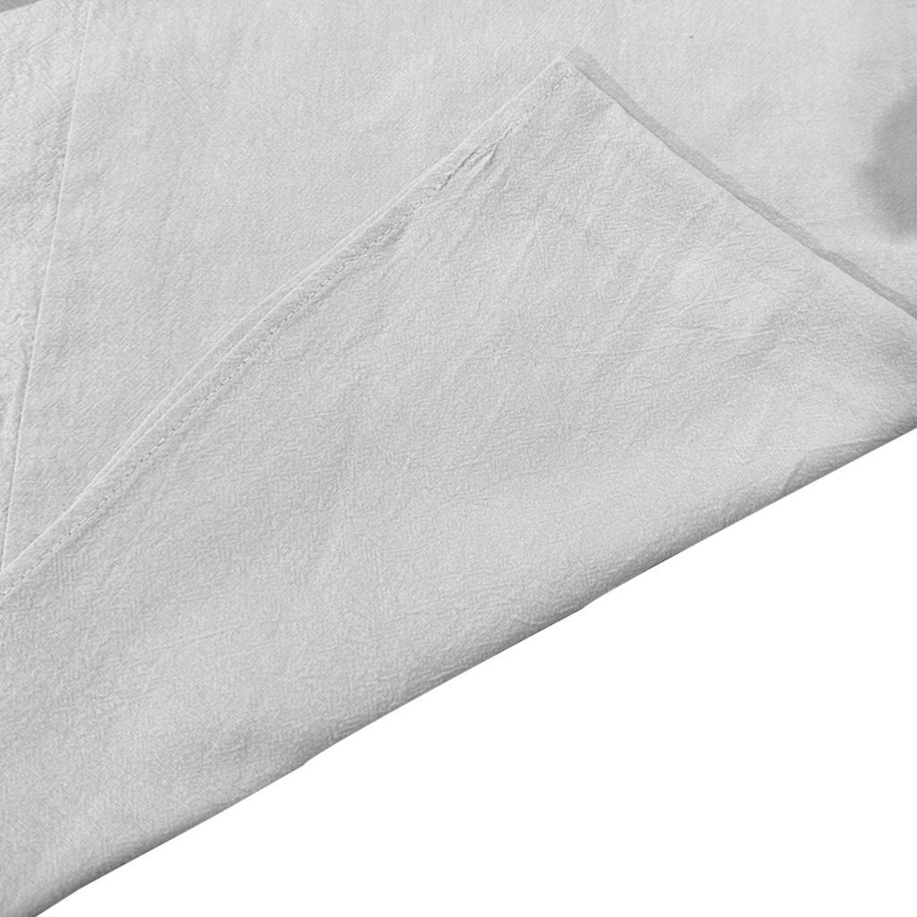 Мужская свободная футболка с V-образным вырезом и длинным рукавом, однотонная хлопковая конопляная пляжная рубашка с воротником