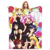 S-Sailor M-Moon Anime Blanket Quality Warm Throw Blanket Winter Picnic Outdoor Comfortable Bedspread