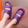 Fashion Smile Pop Summer Women Home Slippers With Snaps Outdoor Breathable Casual Sandals Women Non-slip Platform Beach Shoes Women