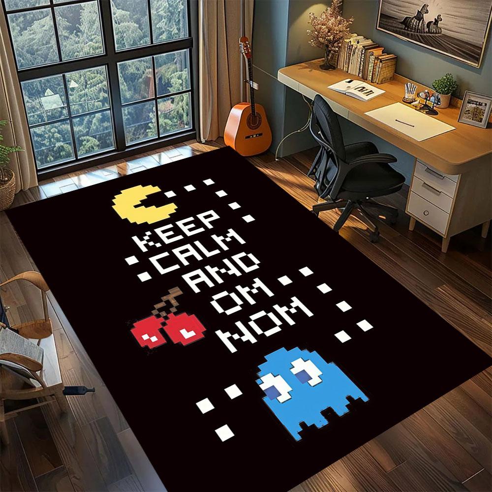 Ковер PacMan для гостиной, спальни, домашнего декора, крутой коврик с персонажем из фильма, игровой коврик для пола