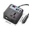 Автомобильный адаптер-преобразователь напряжения DC12V-24V в 220V AC, 100W, для путешествий, с автомобильным штекером