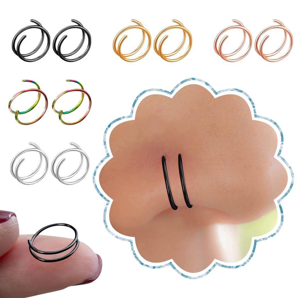 Women Spiral Nose Ring Piercing Nose Rings Girls Nose Rings Nose Piercing Jewelry
